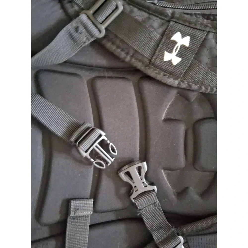 Under Armour Backpack Honeycomb Black/Blue #104409 Padded Back Adjustable Straps